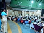 Additional PMC Commissioner Pavneet Kaur during her presentation (HT)