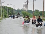 Flood water in Daraganj and other low lying areas of the city on Sunday. (ANIL KUMAR MAURYA/HT PHOOT)
