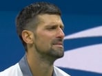 Novak Djokovic during his first round match of the US Open 2026.