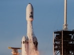 A SpaceX Falcon Heavy rocket lifts off carrying NASA's Nancy Grace Roman Space Telescope at the Kennedy Space Center in Cape Canaveral, Florida, U.S., August 30, 2026.   REUTERS/Joe Skipper