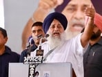 Shiromani Akali Dal (SAD) president Sukhbir Singh Badal during rally in Ghanaur on Sunday.