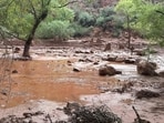 A massive flash flood tore through the Grand Canyon.