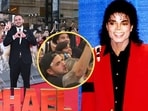 File pix of Michael Jackson and son Prince Jackson during the screening of Michael and (inset) grab from the video of birthday celebrations(Instagram and X)