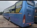 The bus where the alleged gangrape took place in Greater Noida.