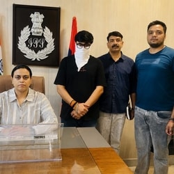 The accused in police custody (HT PHOTO)