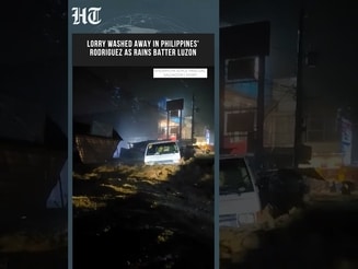 Lorry Swept Away In Philippines As Torrential Rains Batter Luzon, Triggering Flooding