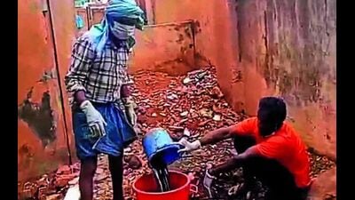 Patients forced to clean hospital sewage, 2 booked Patients forced to clean hospital sewage, 2 booked
