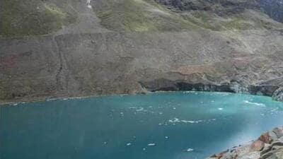 Addressing the fears of local over threat from the glacial lakes, deputy commissioner and chairperson of the District Disaster Management Authority, Lahaul-Spiti, Kiran Bhadana, stated that the Early Warning System to be installed in September to continuously monitor the status of Ghepan Glacial Lake in Lahaul Spiti. (File)