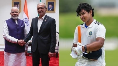PM Modi met Iranian President Pezeshkian on the sidelines of the SCO summit; Vaibhav Sooryavanshi added another extraordinary age record (X/@narendramodi and PTI) PM Modi met Iranian President Pezeshkian on the sidelines of the SCO summit; Vaibhav Sooryavanshi added another extraordinary age record (X/@narendramodi and PTI)