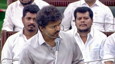 Tamil Nadu Chief Minister C Joseph Vijay. (@tamilnaduassembly) Tamil Nadu Chief Minister C Joseph Vijay. (@tamilnaduassembly)