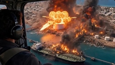 US President Donald Trump shares AI video of Kharg Island. (Truth Social/ @realDonaldTrump) US President Donald Trump shares AI video of Kharg Island. (Truth Social/ @realDonaldTrump)