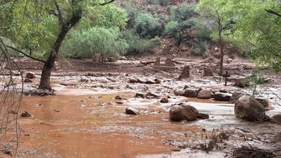 A massive flash flood tore through the Grand Canyon. (AFP) A massive flash flood tore through the Grand Canyon. (AFP)