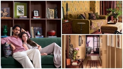 A look inside Aditi Rao Hydari and Siddharth's first home in Chennai. (AD India) A look inside Aditi Rao Hydari and Siddharth's first home in Chennai. (AD India)
