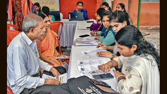 According to officials, 17.83 lakh voters could not be traced during the revision, while 5.91 lakh were found to have shifted. (HT)