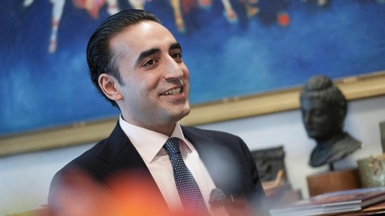 Bilawal Bhutto Zardari, former Foreign Minister of Pakistan and current head of the Pakistan People's Party, speaks during an interview.