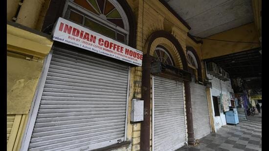 Indian Coffee House in Lucknow’s Hazratganj area. (HT photo)
