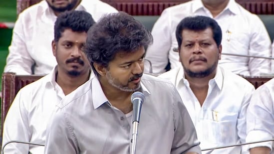 Tamil Nadu Chief Minister C Joseph Vijay. (@tamilnaduassembly)