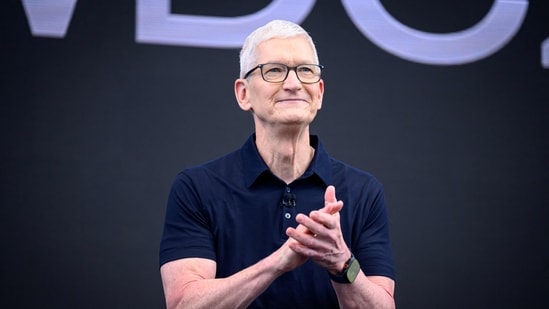 Tim Cook steps down as Apple CEO after 15 years. (Photo by Josh Edelson / AFP) (AFP)