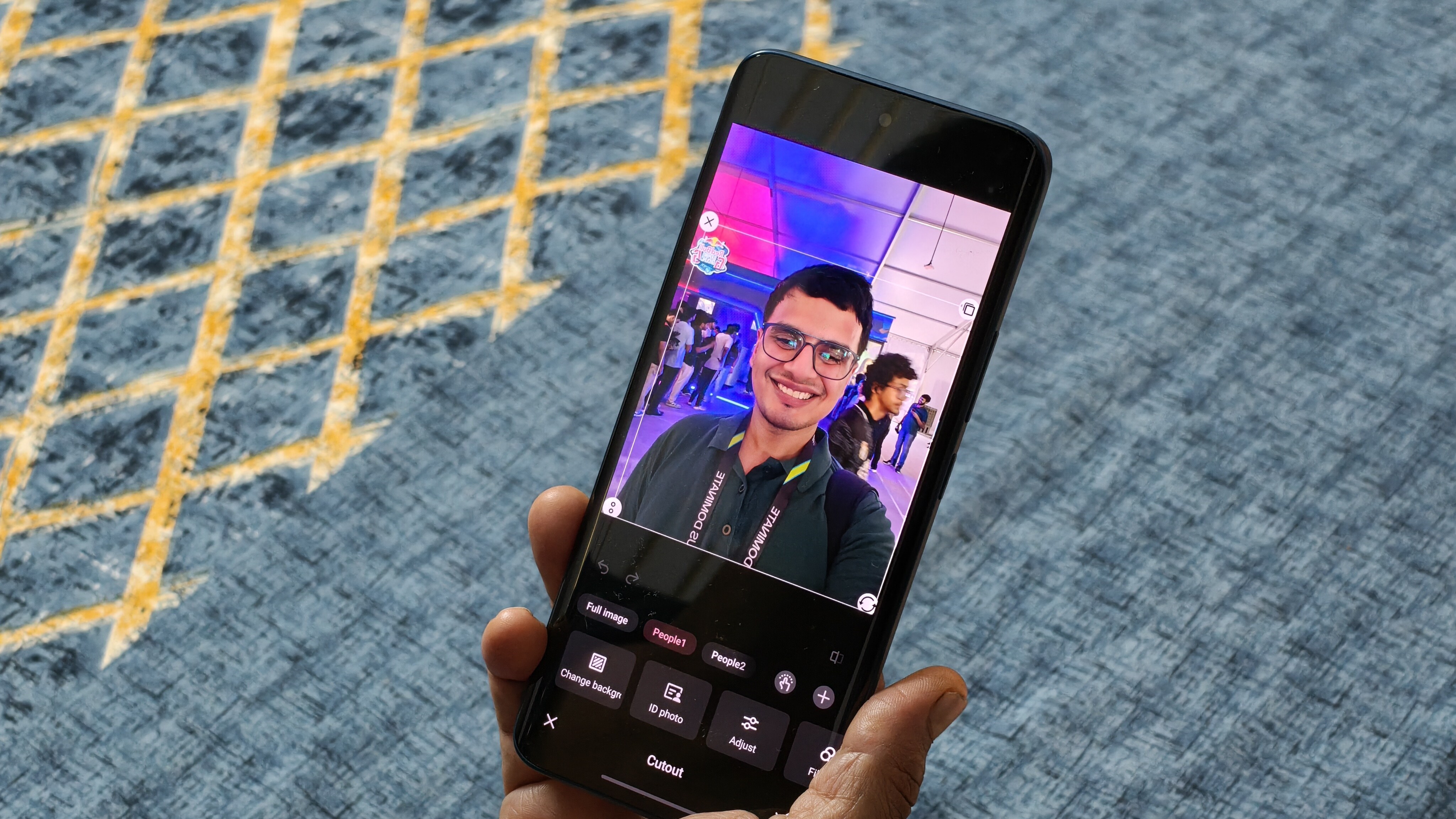 The iQOO Z11’s Cutout feature makes subject isolation and background changes impressively accurate and effortless. (Shubh Bhushan - Hindustan Times)