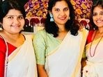 (Left to right) Anjana, Anila, Ann Mary