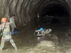 A tunnel rescue team from India partners with the Nepali Army to undertake joint search and rescue operations at critical hydropower tunnel sites at Chilime, in Rasuwa on Tuesday. (ANI Video Grab)