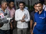 Kolkata: Trinamool Congress MP and national general secretary Abhishek Banerjee leaves the Shakespeare Sarani police station after appearing in connection with a scuffle case in Kolkata on Sept. 1. (PTI)