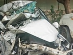 Officials said all four deceased were travelling back to Delhi-NCR from Maharajganj. (HT Photo)