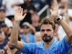 Stan Wawrinka gestures to the crowd after he lost to Matteo Berrettini during the first round of the U.S. Open. (AP Photo)
