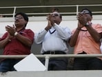 The once-rising bowler (extreme left) became part of the Indian cricket administration.
