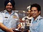 Sachin Tendulkar shared a picture from the time he met Air Chief Marshal BS Dhanoa.
