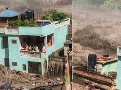ধ্বংসলীলার মধ্যেই দাঁড়িয়ে ছিল নেপালের 'সবুজ বাড়ি'। (ছবি সৌজন্যে এক্স)