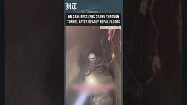 Nepal Rescuers Crawl Through Tunnel After Deadly Floods Leave Trail Of Destruction