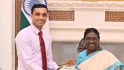 Major Rishabh Sambyal retires after serving as President Murmu’s ADC (Major Rishabh Singh Sambyal/Instagram) Major Rishabh Sambyal retires after serving as President Murmu’s ADC (Major Rishabh Singh Sambyal/Instagram)
