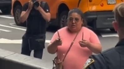 Following a stabbing spree in Times Square, police fatally shot Pamela Cisneros, who attacked two victims. The male victim survived, while the female victim died. Following a stabbing spree in Times Square, police fatally shot Pamela Cisneros, who attacked two victims. The male victim survived, while the female victim died.