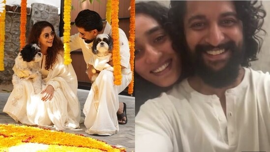 Nani and his wife, Anjana Yelavarthy, joined Keerthy and Antony Thattil over video call for Onam.
