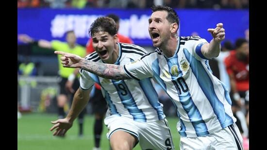 The 39-year-old’s retirement from international football marks the end of an era in which where Argentina employed a simple tactic: give it to Messi. (AFP)