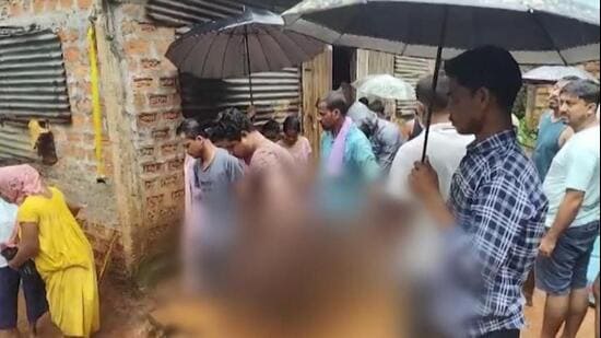 The deceased have been identified as Nagen Rajbongshi (44), his wife Sanu Rajbongshi (38), and their 12-year-old daughter, Meena Rajbongshi. (HT Sourced Photo)