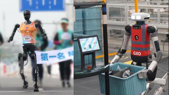 X-Humanoid Tien Kung and (right) Agility Robotics Digit. (Official photos)