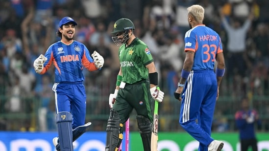 India vs Pakistan during the T20 World Cup.(AFP)