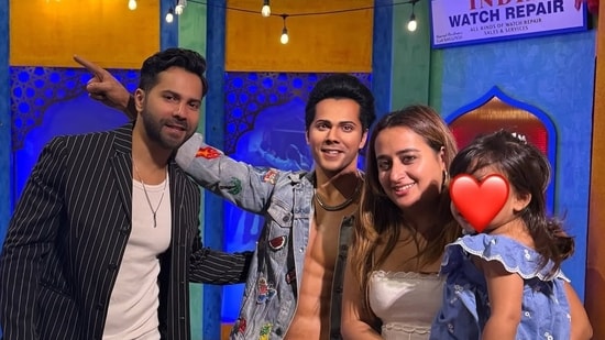 Varun Dhawan shared a series of pictures with the wax statue.