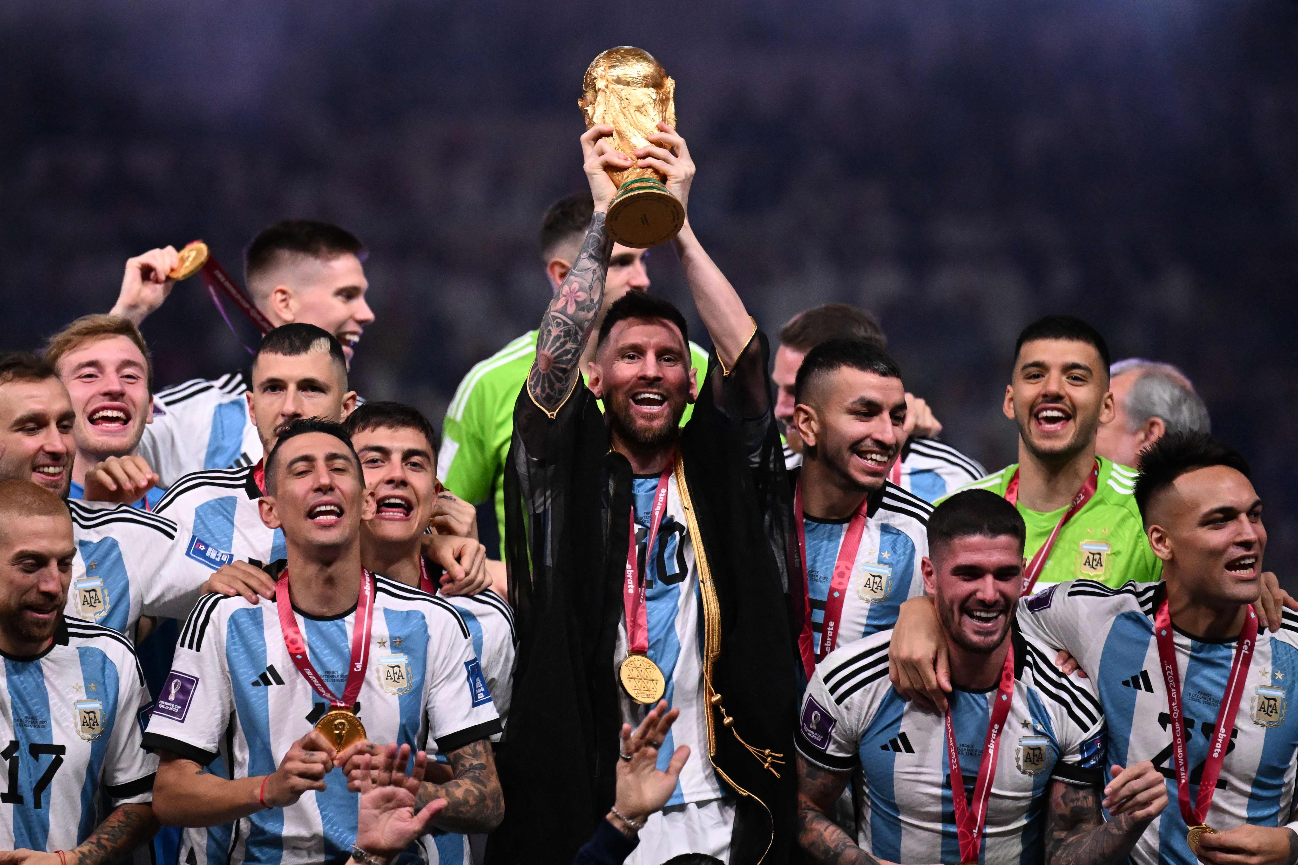 Lionel Messi won the 2022 World Cup with Argentina. (AFP) Lionel Messi won the 2022 World Cup with Argentina. (AFP)