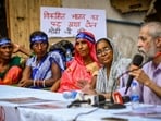 A participant speaks at the event. (RAJ K RAJ /HT PHOTO)