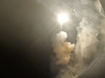 A screengrab from a video obtained from social media on September 1, 2026, shows a missile launch on the day U.S. Central Command (CENTCOM) said U.S. forces carried out strikes on Iranian military target.