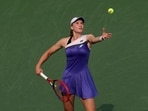 NEW YORK, NEW YORK - SEPTEMBER 01: Elena Rybakina of Kazakhstan serves against Thea Frodin of the United States during their Women's Singles First Round match on Day Three of the 2026 US Open at USTA Billie Jean King National Tennis Center on September 01, 2026 in the Flushing neighborhood of the Queens borough of New York City. Matthew Stockman/Getty Images/AFP (Photo by MATTHEW STOCKMAN / GETTY IMAGES NORTH AMERICA / Getty Images via AFP) (Getty Images via AFP)