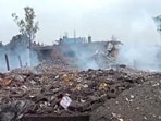 Police and administrative teams are continuing debris removal operations in the affected village in search of people feared missing. (File)