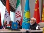 Prime Minister Narendra Modi addresses the Shanghai Cooperation Organisation (SCO) summit, in Bishkek on Tuesday. 