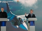 Ukraine's Defense Minister Mykhailo Fedorov, left, and Sweden's Defense Minister Pal Jonson hold a press conference in Kyiv, Ukraine, Wednesday, July 1, 2026.
