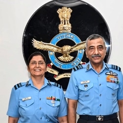 Air Vice Marshal Shakti Sharma, left, assumes the appointment of Assistant Chief of the Air Staff (Education), becoming the first woman officer from the non-medical branch of the Indian Armed Forces to attain the rank of Air Vice Marshal or equivalent.
