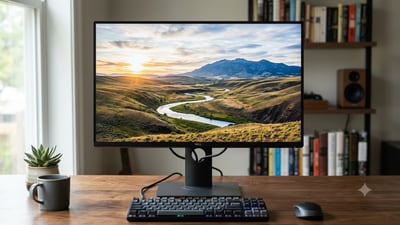 27 inch monitors: Explore such monitors offering sharp visuals, smooth performance and comfort. (AI Generative Image)
