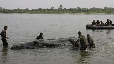A joint search and rescue operation is underway at the Hathnikund Barrage in Yamunanagar district on Wednesday after two soldiers of 1 Para Special Forces (SF) went missing in the Yamuna river during a training exercise on Tuesday night.